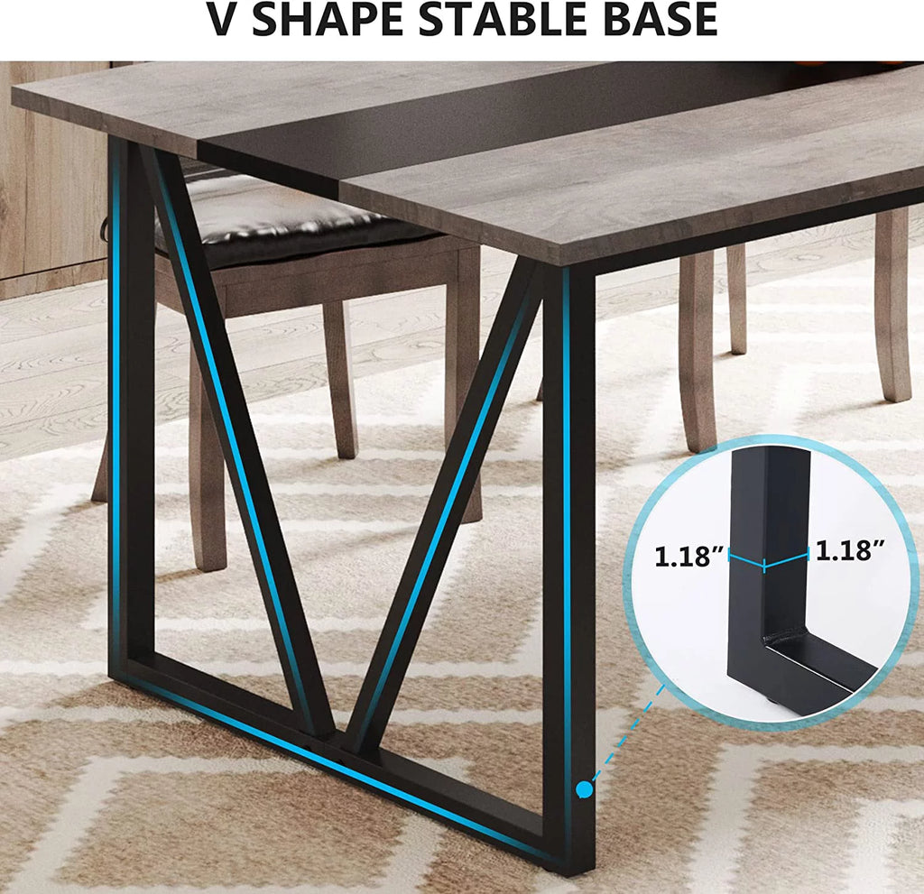 70.8 inch Gray Wood Dining Table X420429