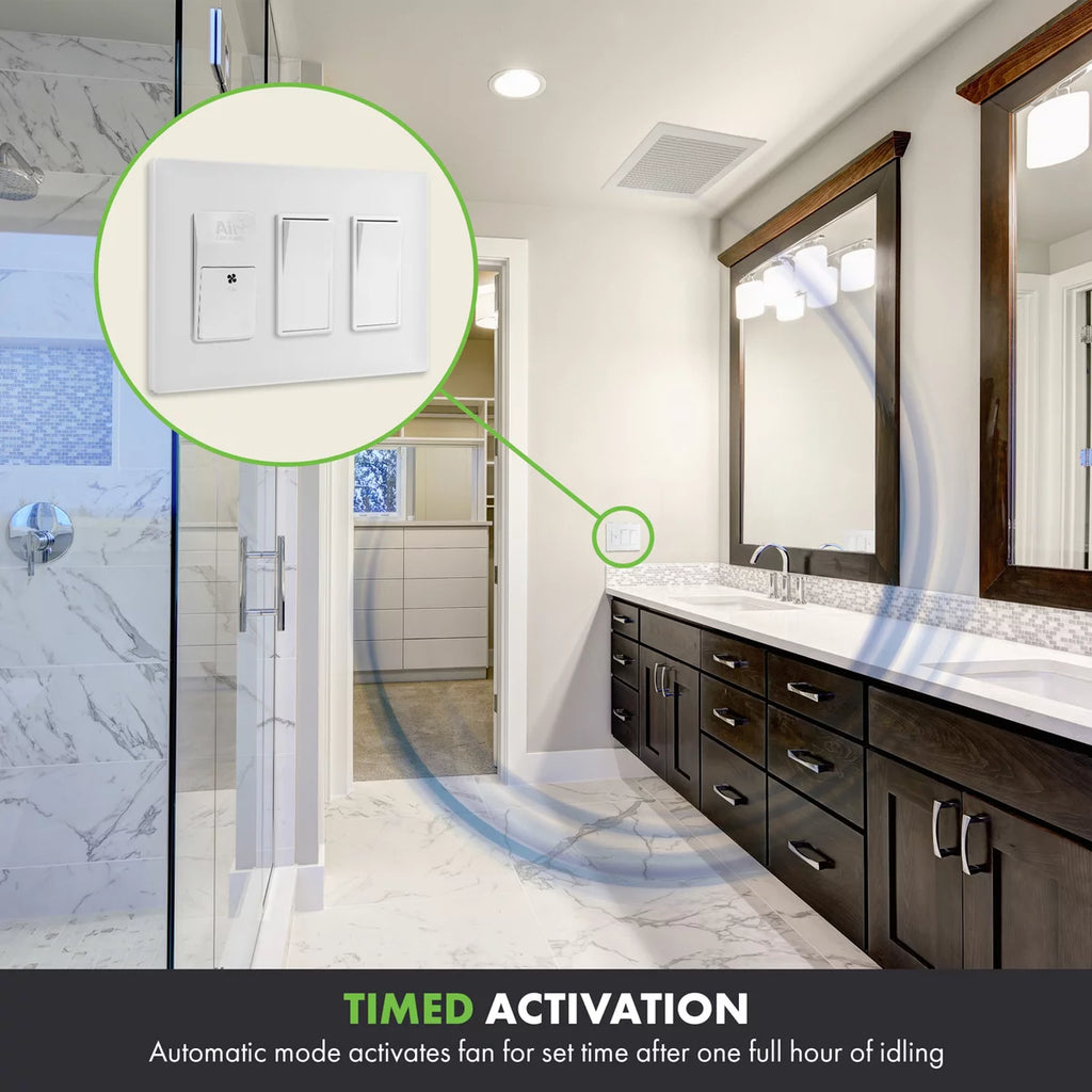 Circulator Switch, Auto Hourly Timer, Countdown Time Delay, LED Indicator, 120VAC S3562