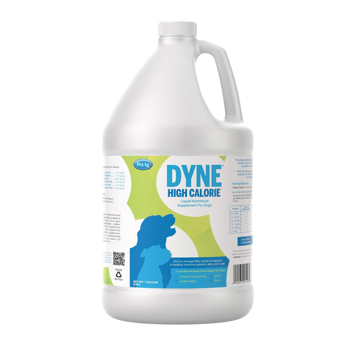 High Calorie Liquid Nutritional Supplement for Dogs & Puppies 1 Gallon Sweet Vanilla Flavor G1166