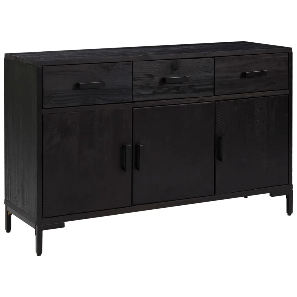 Black Solid Wood Pine Sideboard Q575617