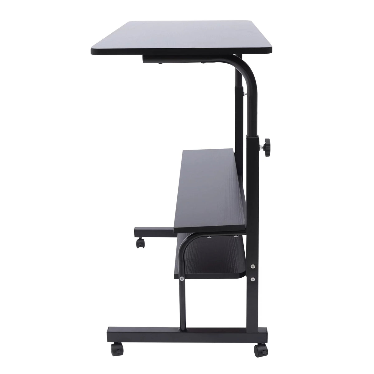 Height Adjustable Mobile Computer Desk with Wheels Y140384