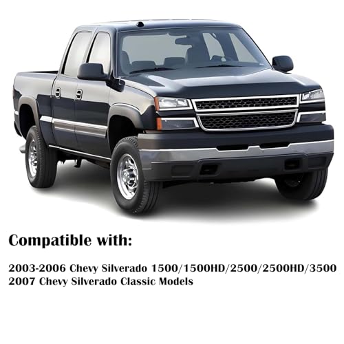 Headlights Assembly + Tail Lights Assembly Combo compatible with 2003-2006 Chevy Silverado E486