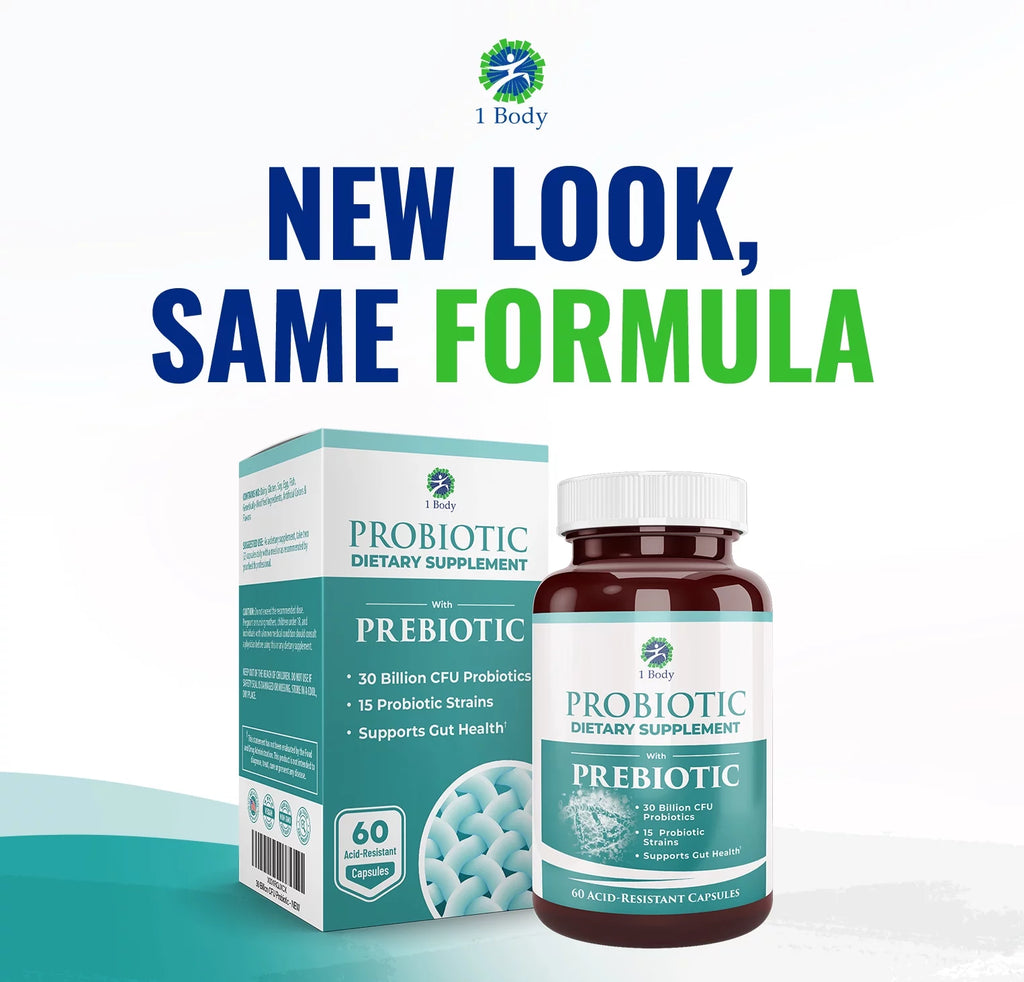 Probiotic 30 Billion CFU Supplement with Prebiotics 120 Vegan Capsules T157