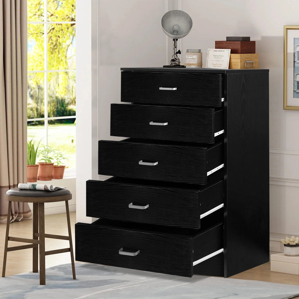 Black 5 Drawer Dresser N60360