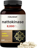 Nattokinase Supplement 8,000 FU 240 Veggie Capsules Z746