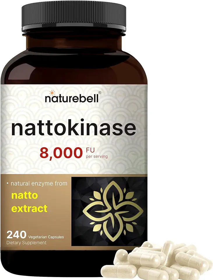 Nattokinase Supplement 8,000 FU 240 Veggie Capsules Z746