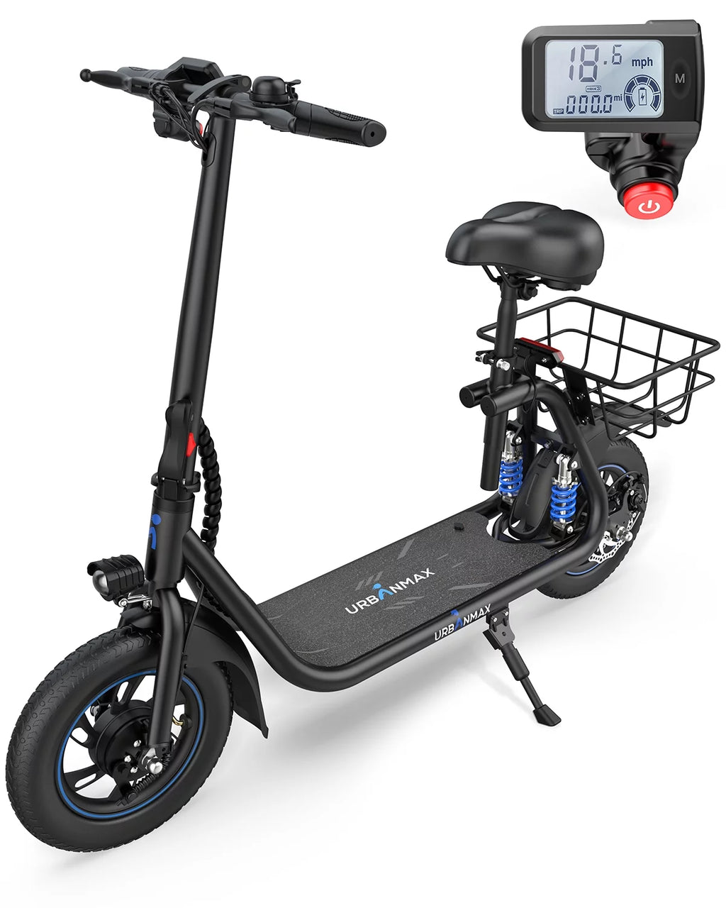 Electric Scooter with Seat & Carry Basket E92651