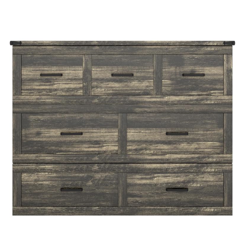 Queen Murphy Bed with Charging Station and Storage E86973