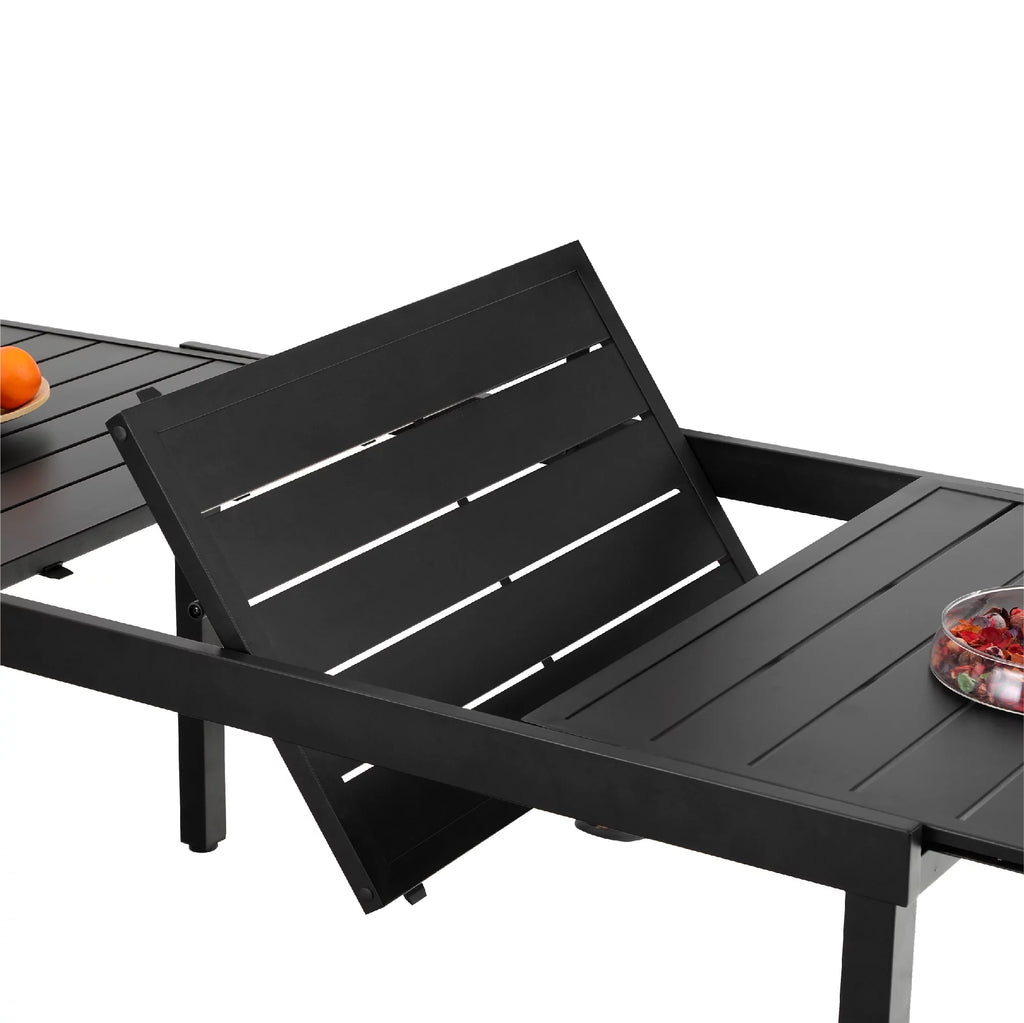 7 Pieces Outdoor Patio Dining Set with 6 Textilene Chairs and Extendable Dining Table T993