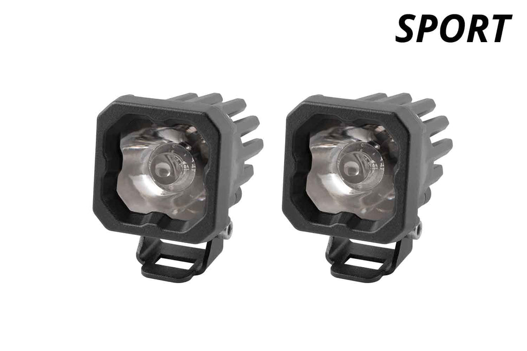 White Wide LED Pod Light Pair M77607