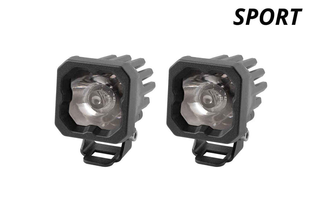 White Wide LED Pod Light Pair M77607