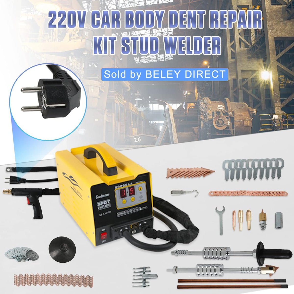 220V 7 Modes 3KW Stud Welder Dent Repair Kit H530
