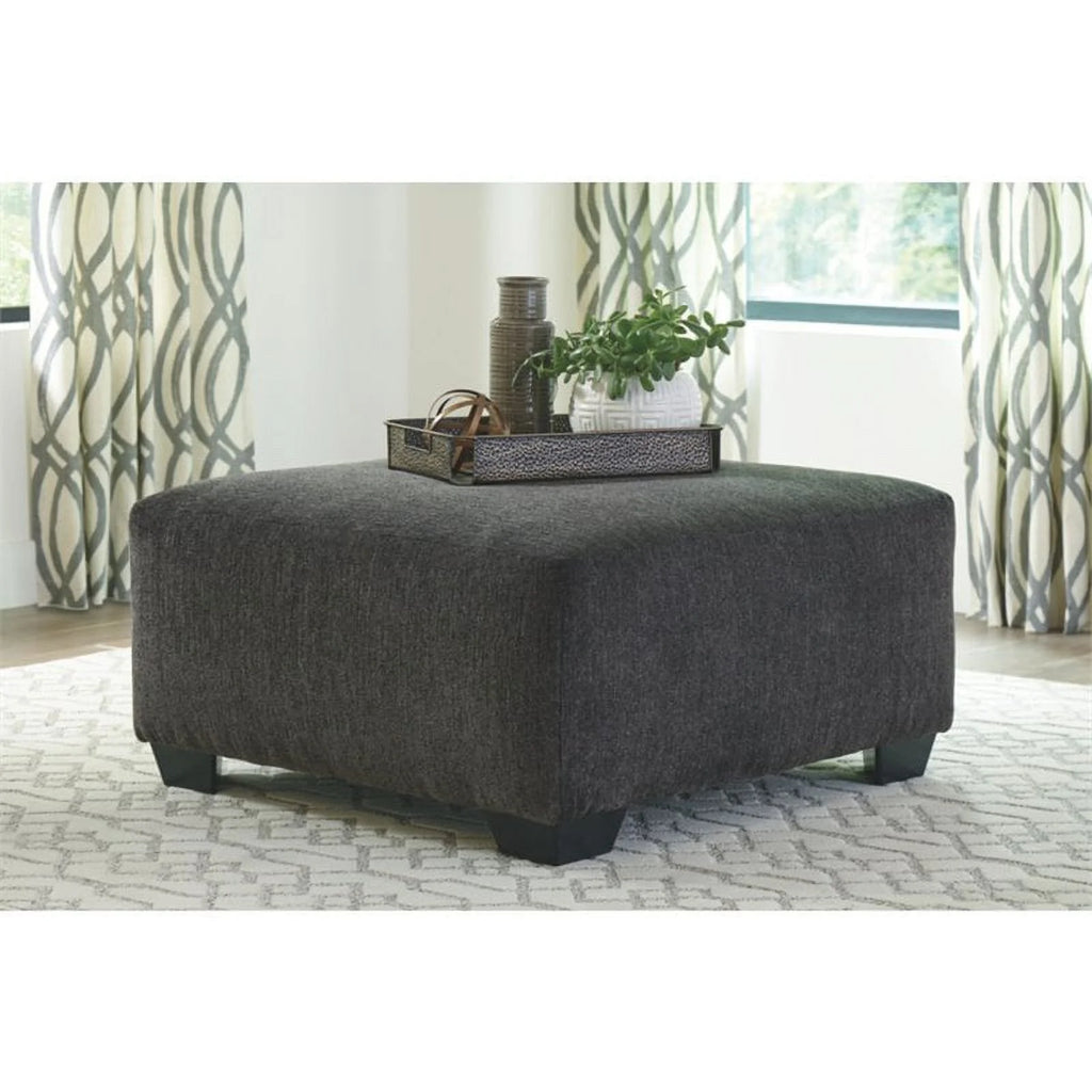 Gray Oversized Fabric Accent Ottoman B885911
