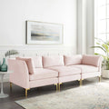 Pink Performance Velvet Sofa V7462
