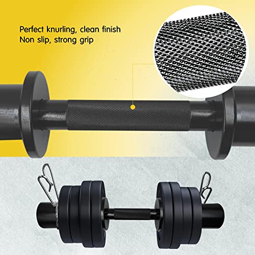 16" Olympic Dumbbell Handles, 150LBS Weight Capacity, 2 Pair Spring Collars Q5818