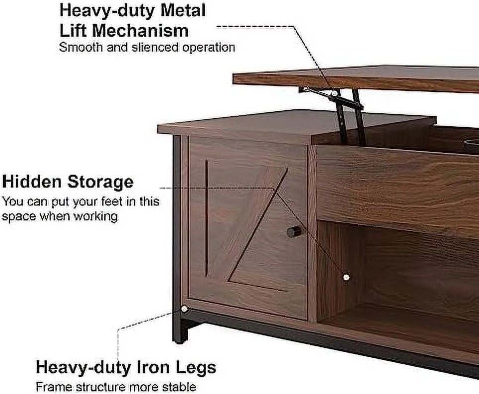 41.7" Lift Top Coffee Table with Drawer E4108