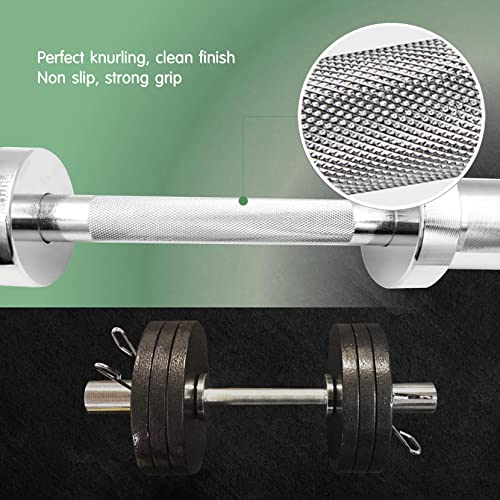 16" Olympic Dumbbell Handles, 150LBS Weight Capacity, 2 Pair Spring Collars Q5818