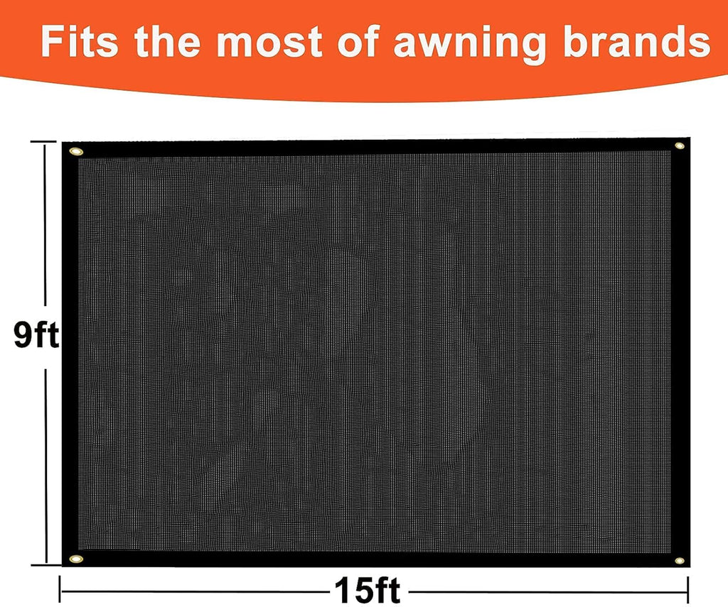 RV Camper Awning Sun Shade Screen 9' X 15' U52590