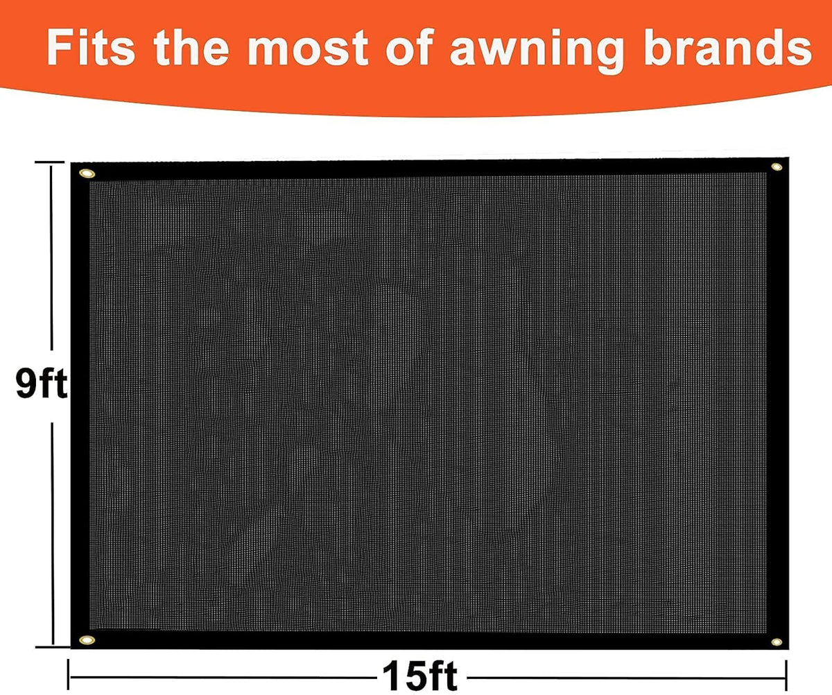RV Camper Awning Sun Shade Screen 9' X 15' U52590