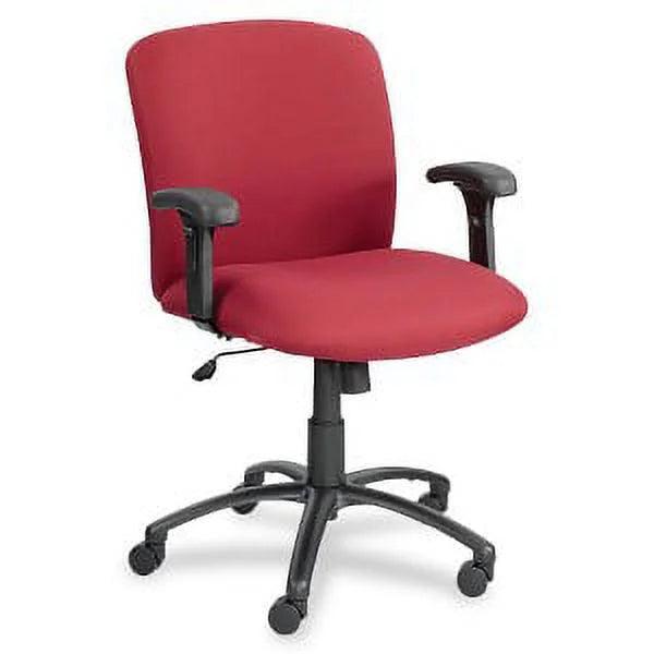 Burgundy Polyester Swivel Chair V2090