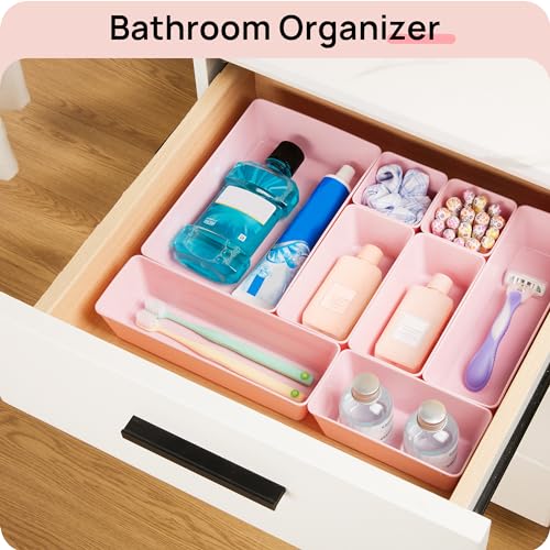 25 PCS Clear Plastic Drawer Organizers Set H269