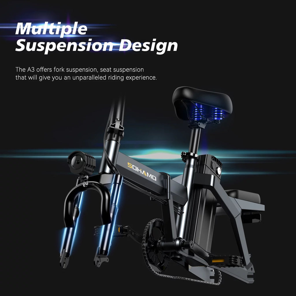 400W Folding Electric Bike with 48V 12Ah Removable Battery A420894
