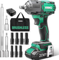 Cordless Brushless Impact Wrench Set 20V 1/2 300 Ft-lb R9392