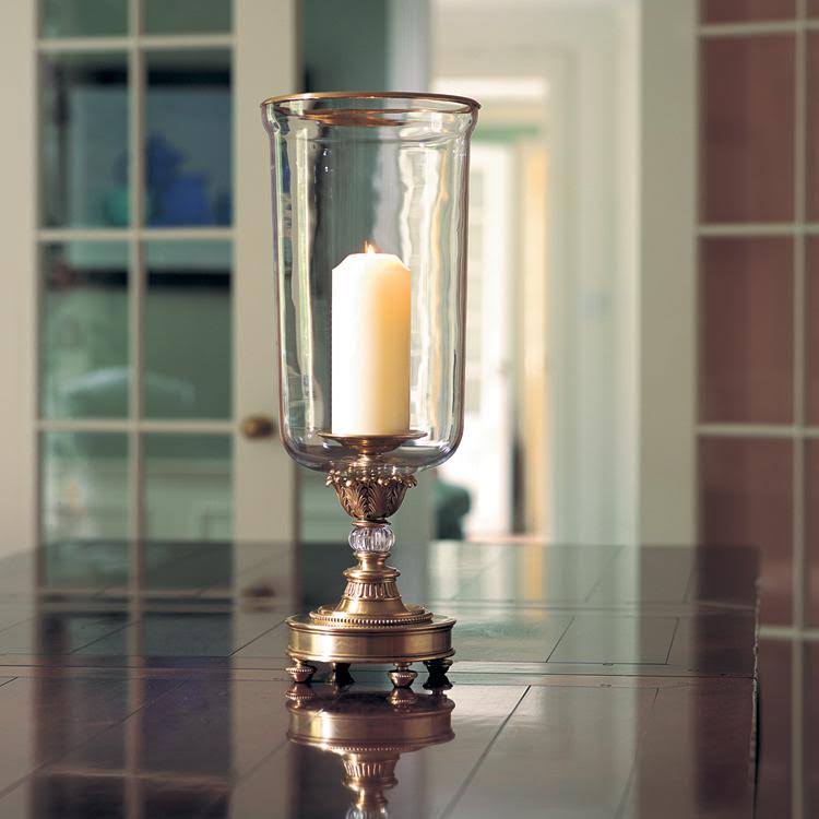 Crystal & Brass Hurricane Lamp V991519