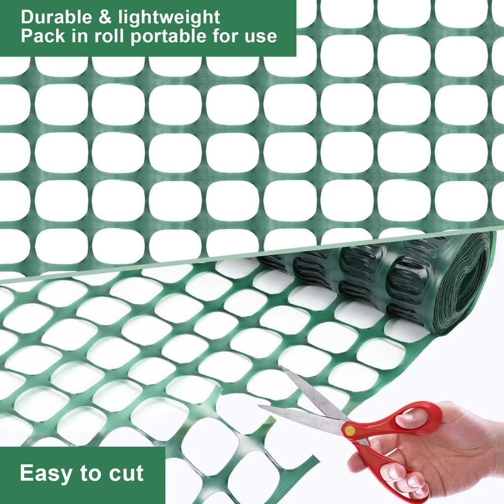 Green 4x100' Plastic Fencing Roll E3681