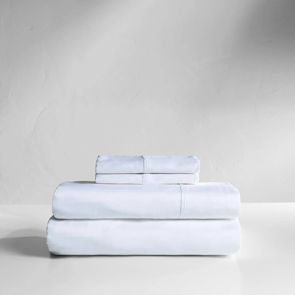 White 300 Thread Count Cotton Sateen Sheet Set V284