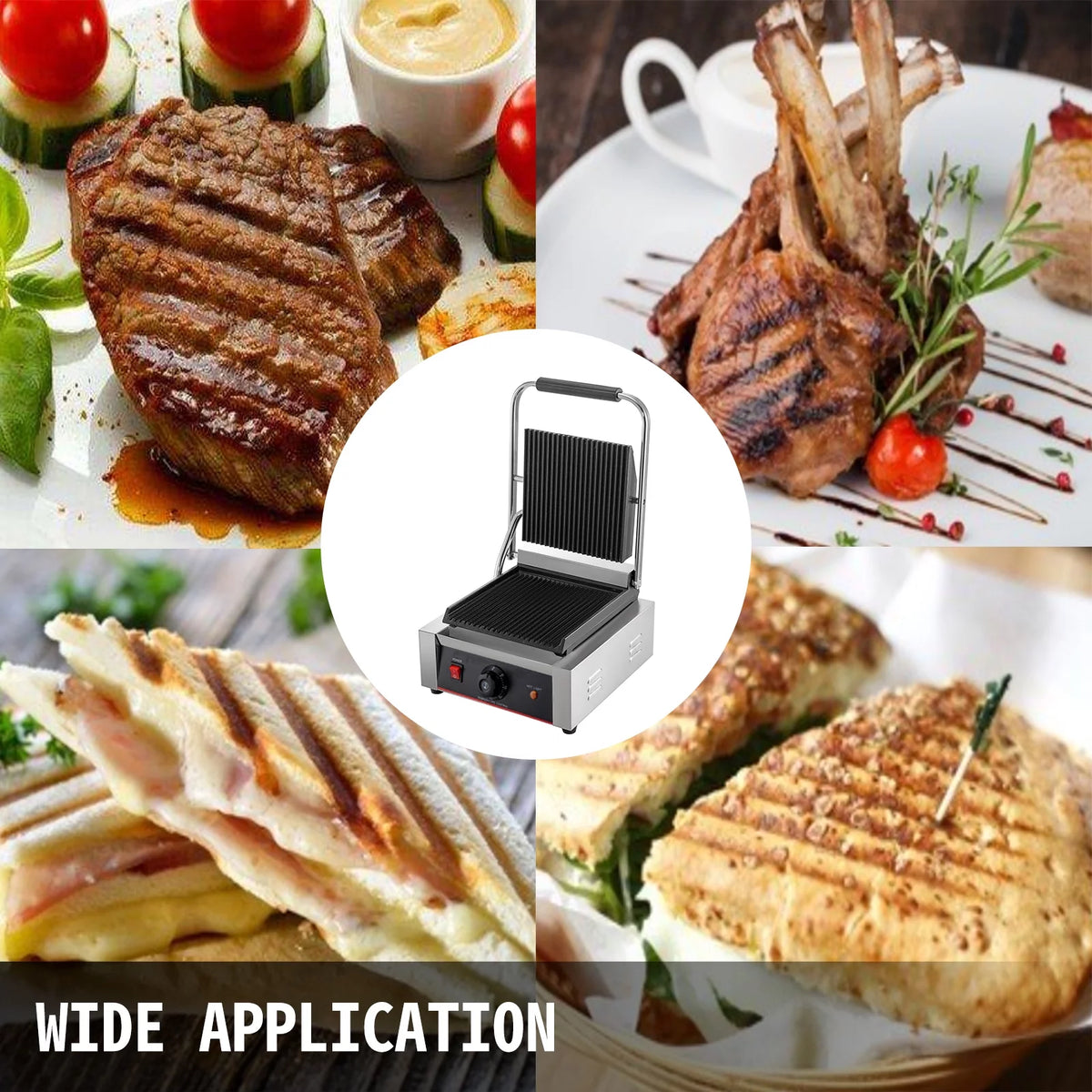 110V 1800W Electric Non-Stick Panini Maker J818