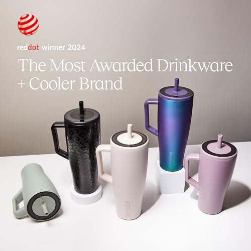 40 oz Stainless Steel Tumbler with Handle and Straw V49158