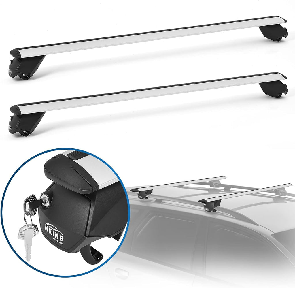 Universal Adjustable Aluminum Roof Rack Cross Bars with Anti-Theft Lock F76738