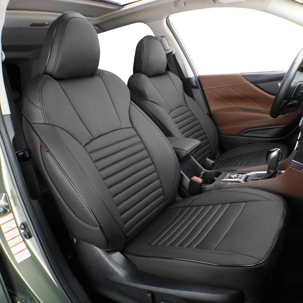 Custom Fit Full Set Car Seat Covers Leatherette Black P92940