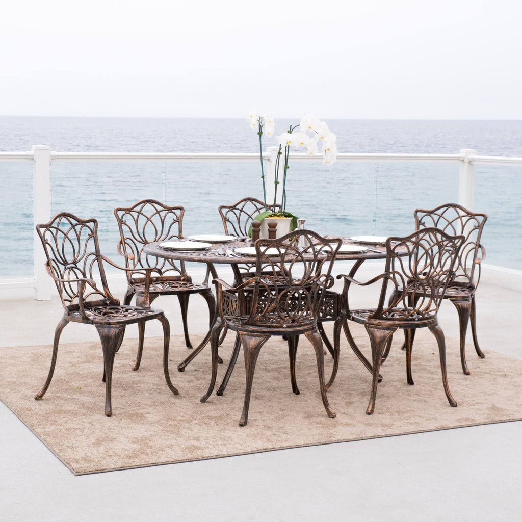 Oval Cast Aluminum Dining Table O271