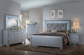 King Size 6pc Upholstered Bed Dresser Mirror Nightstand Chest A680848