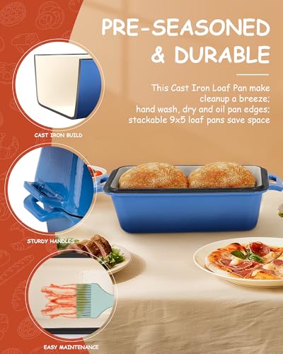 Cast Iron Loaf Pan with Lid 2 Piece Set E1620