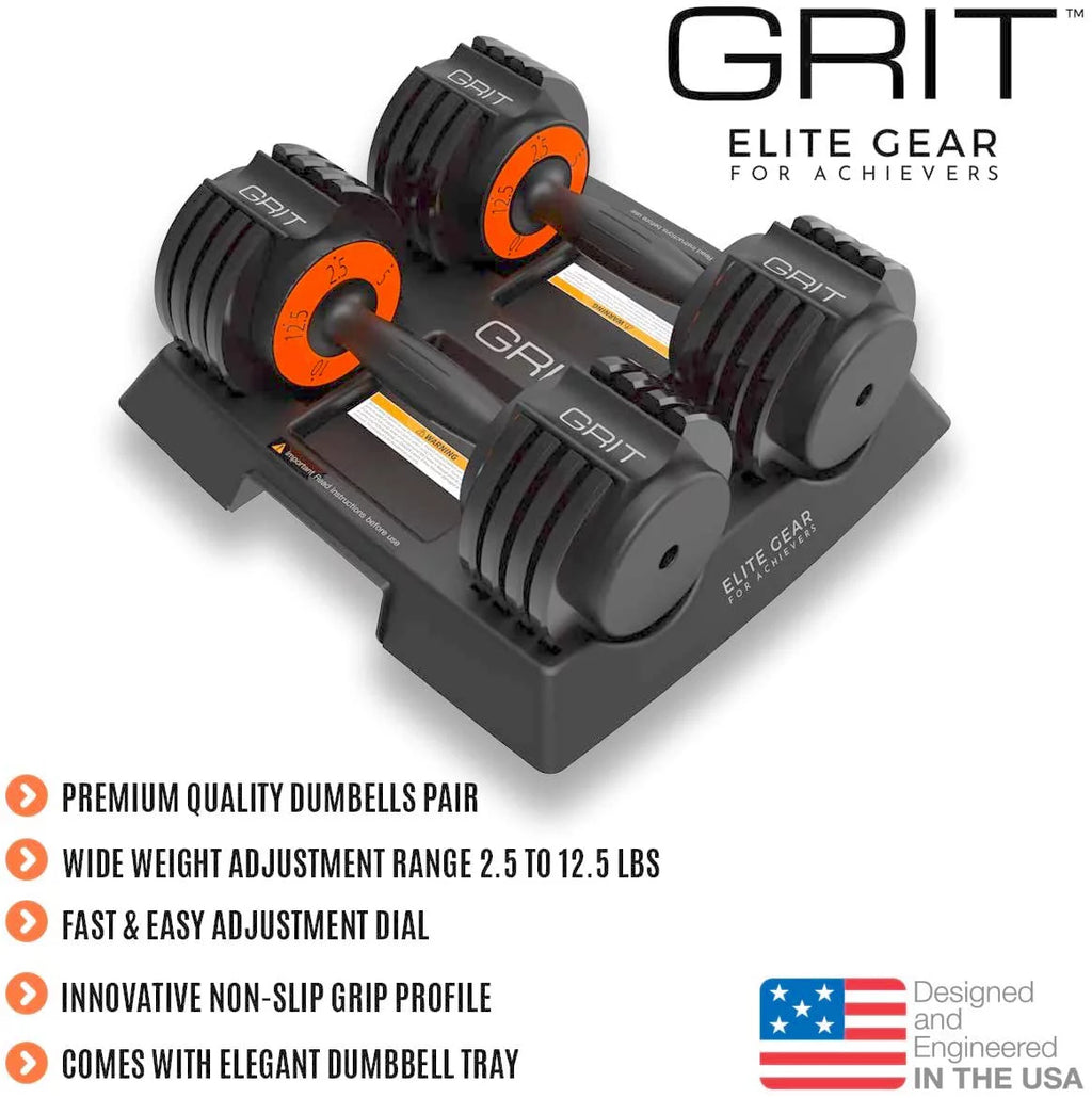 Adjustable Dumbbells Pair 2.5 to 12.5 lb H150766