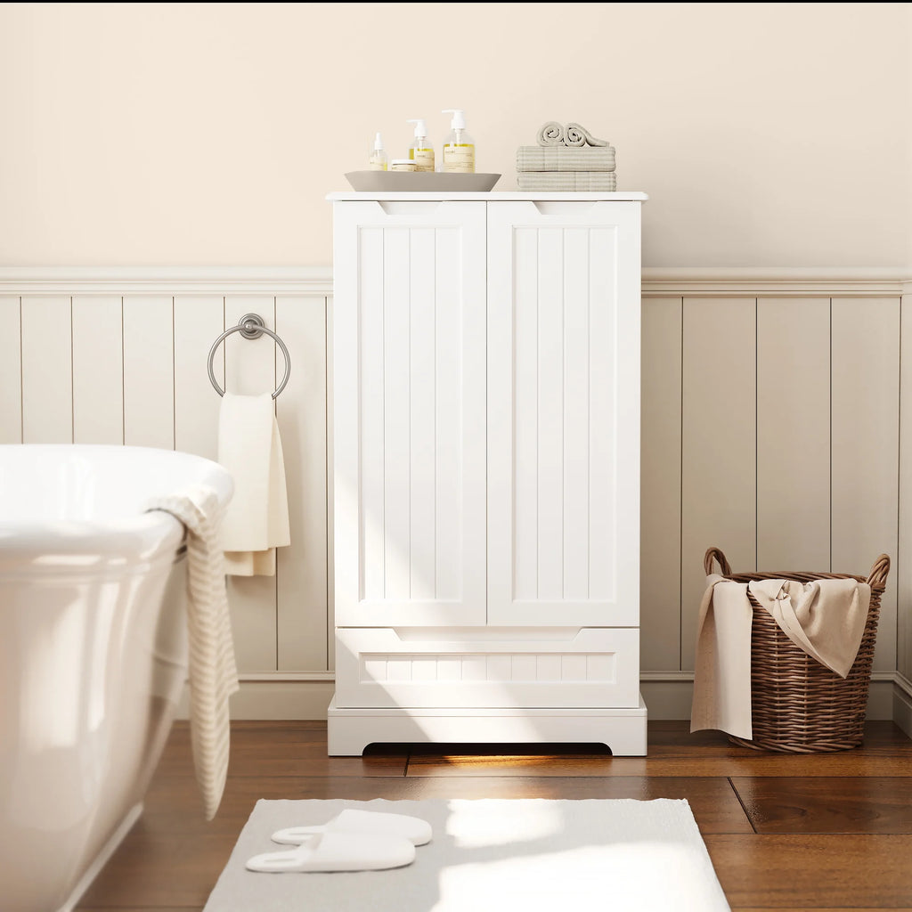 White Kitchen Pantry Storage Cabinet with Door Drawer G1891