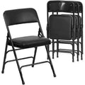 Black Vinyl Folding Chair 4-Pack E499