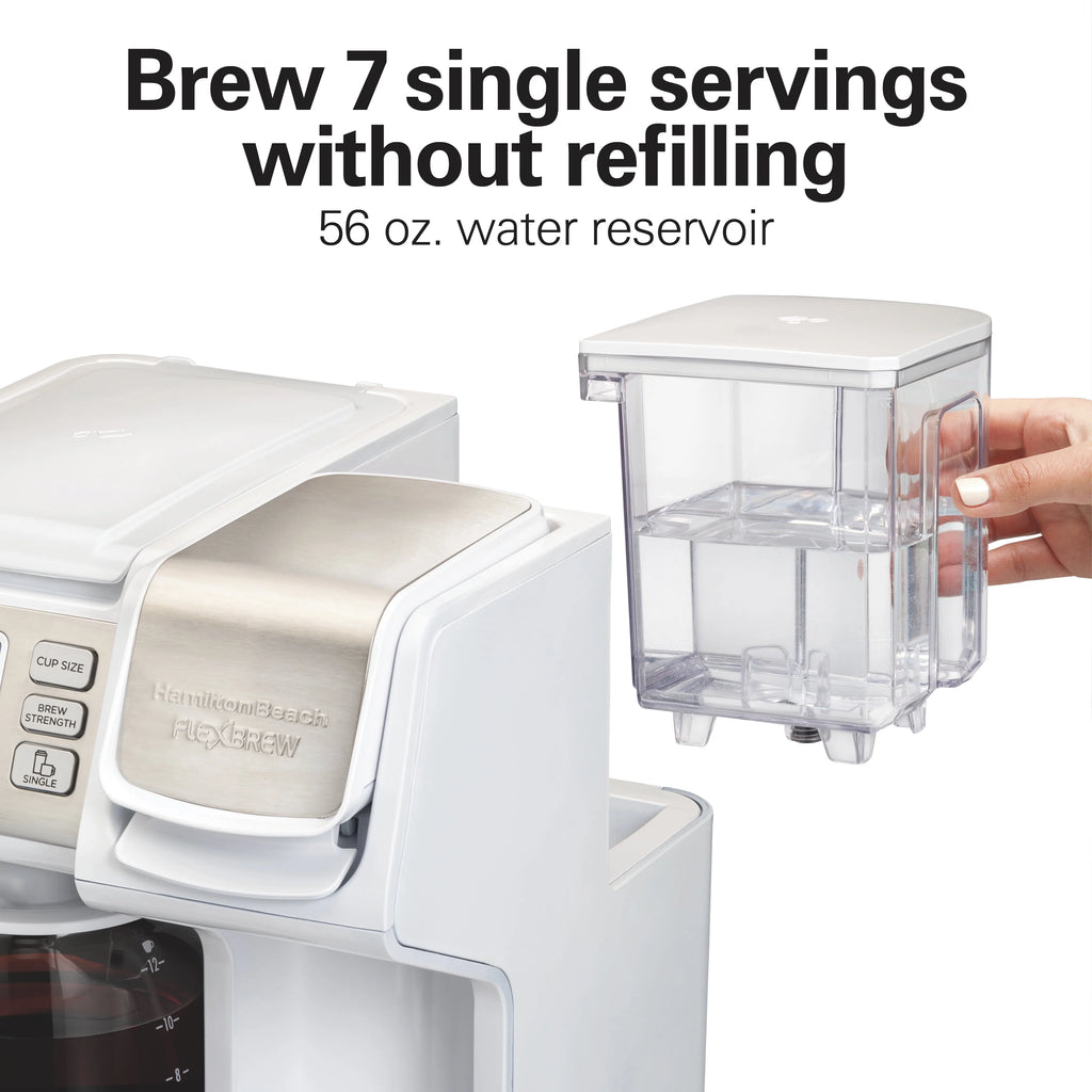 White Stainless Steel Coffee Maker M137878