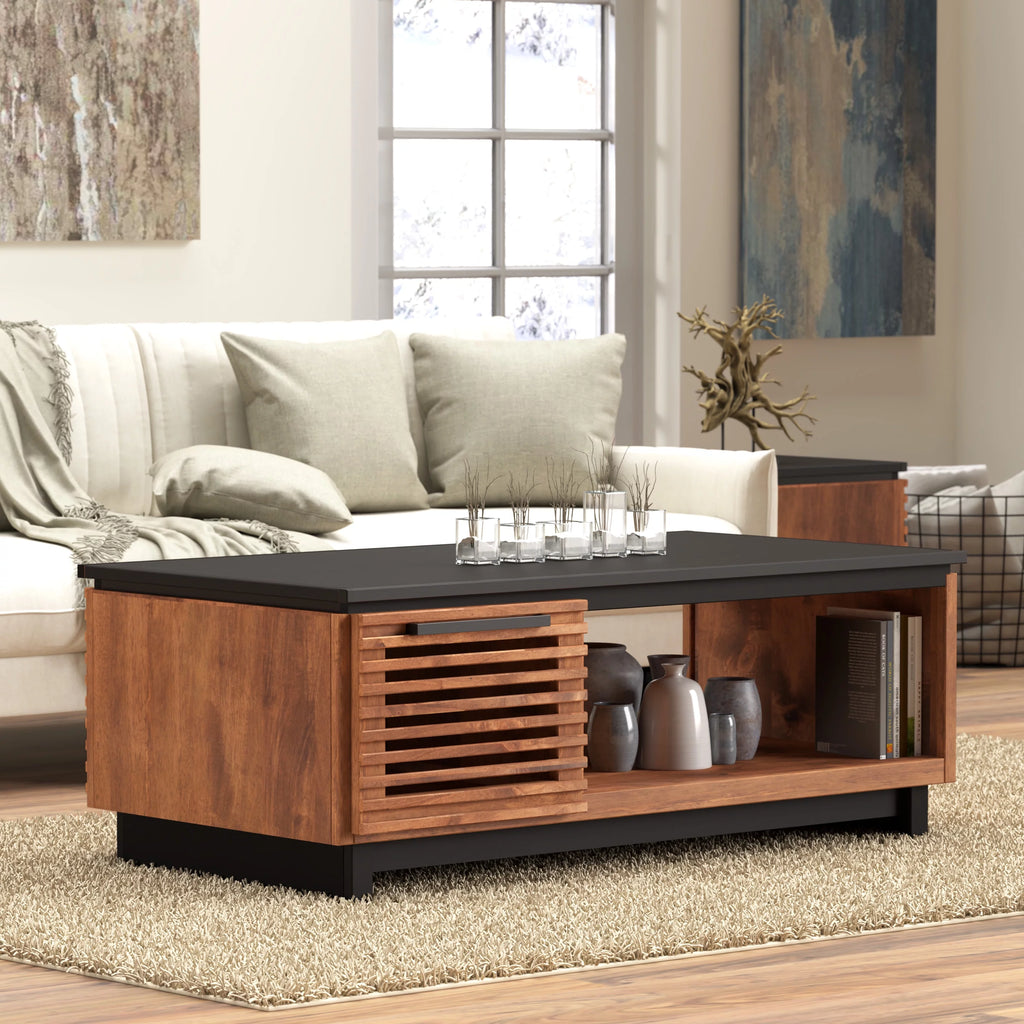 Mid Century Modern Storage Coffee Table U8898