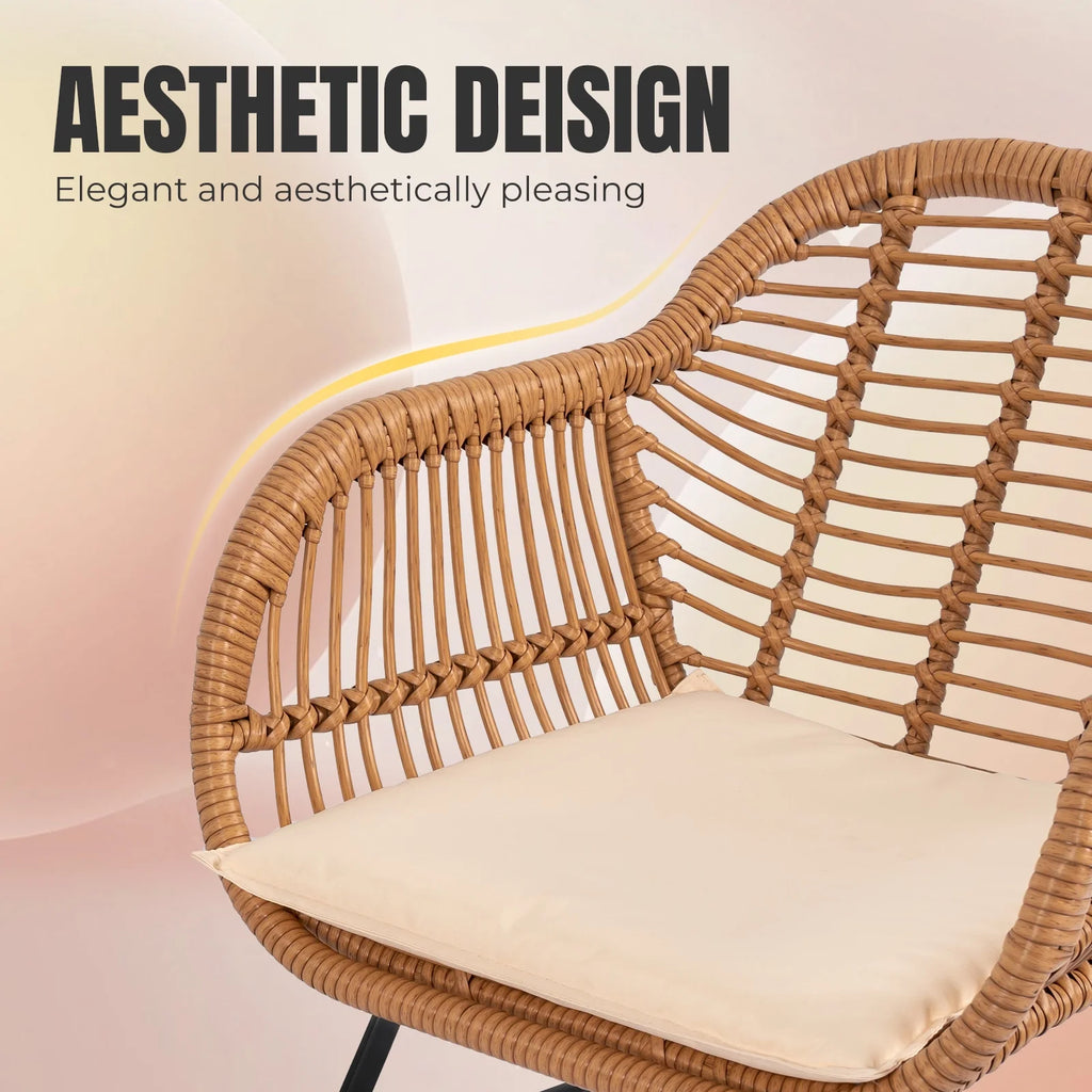 3-Piece Beige Patio Conversation Set U817