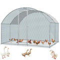 13×10FT Walk-in Galvanized Metal Chicken Coop with Waterproof Anti-UV Cover C50681