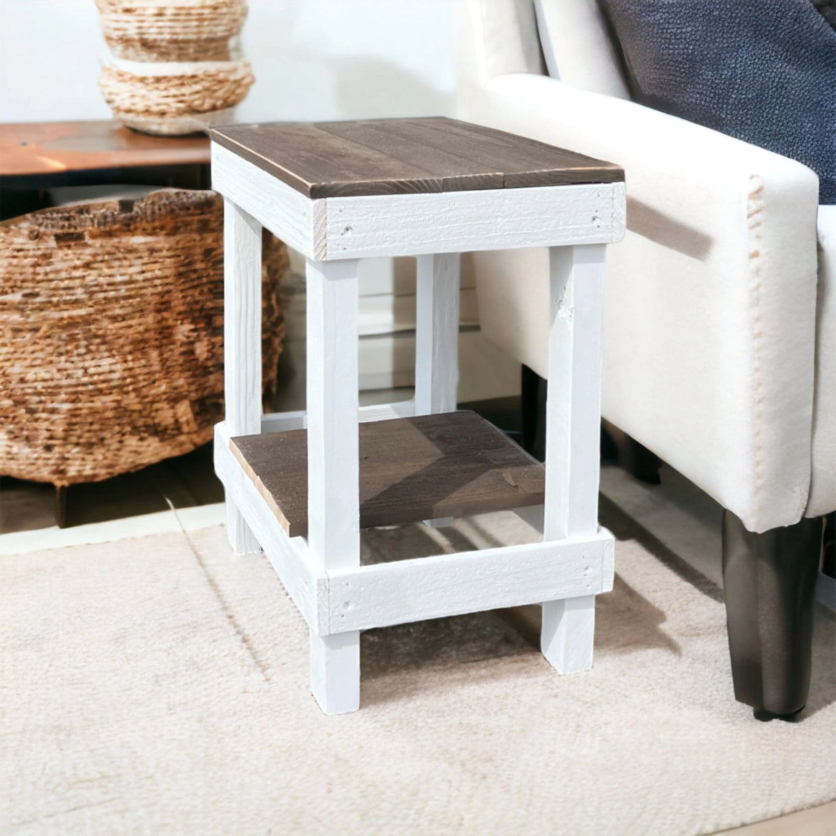 Reclaimed Wood Slim End Table K45571