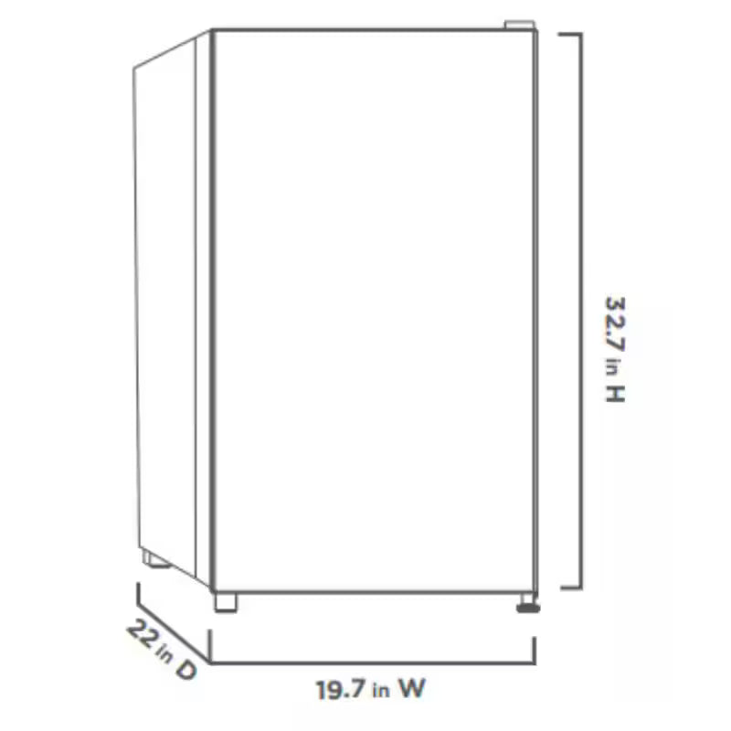 White 4.3 cu. ft. Mini Refrigerator D626