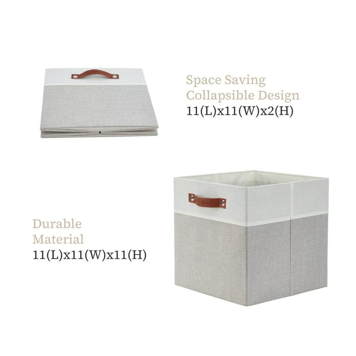 11 inch Storage Cubes Set of 4 Y60864