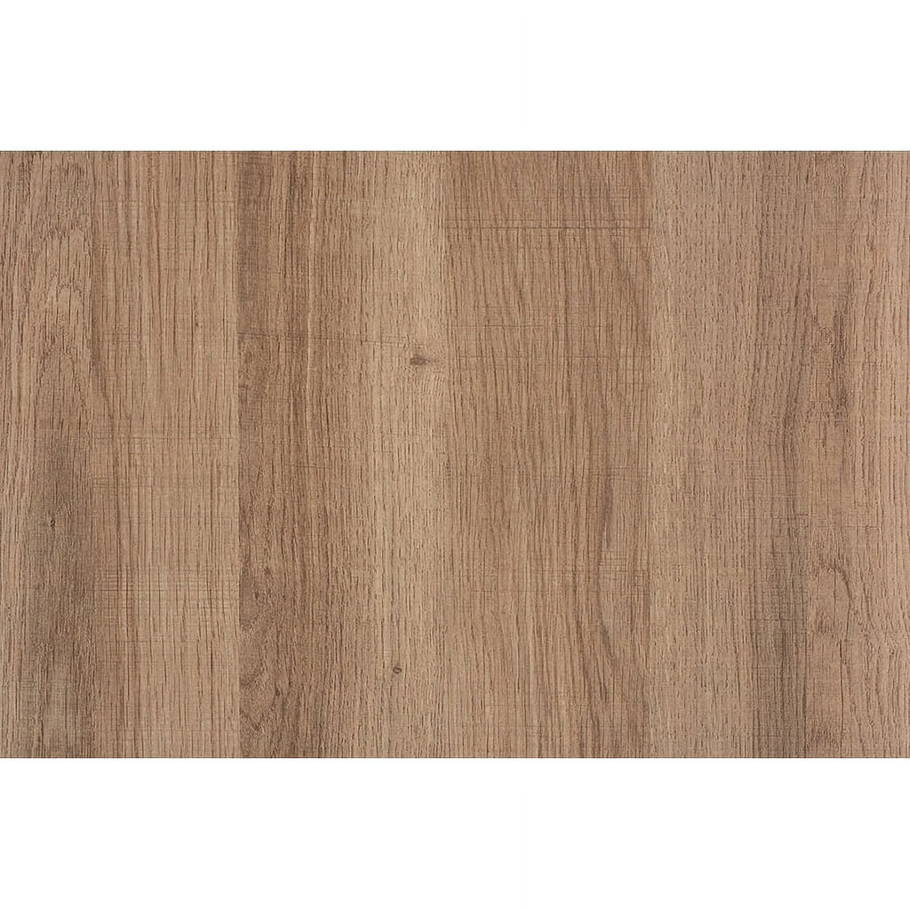 Natural Brown Wood and Black Metal 2-Door Storage Cabinet I220