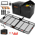 70"x30"x6" Folding Trailer Hitch Cargo Carrier Set with 40 Cu Ft Waterproof Storage Bag F714