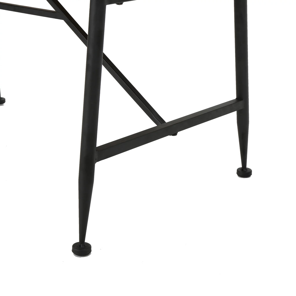 Acacia Wood Coffee Table with Iron Accents I954